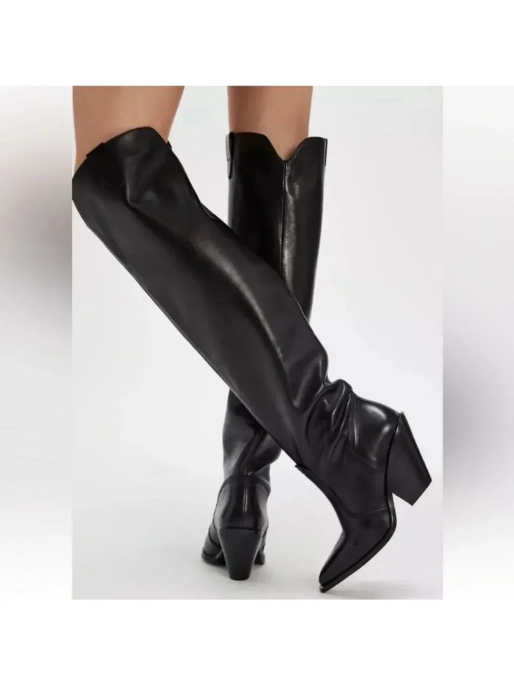 NEW Free People Triple Crown Over The Knee Slouch Boots Whimsygoth Womens 7